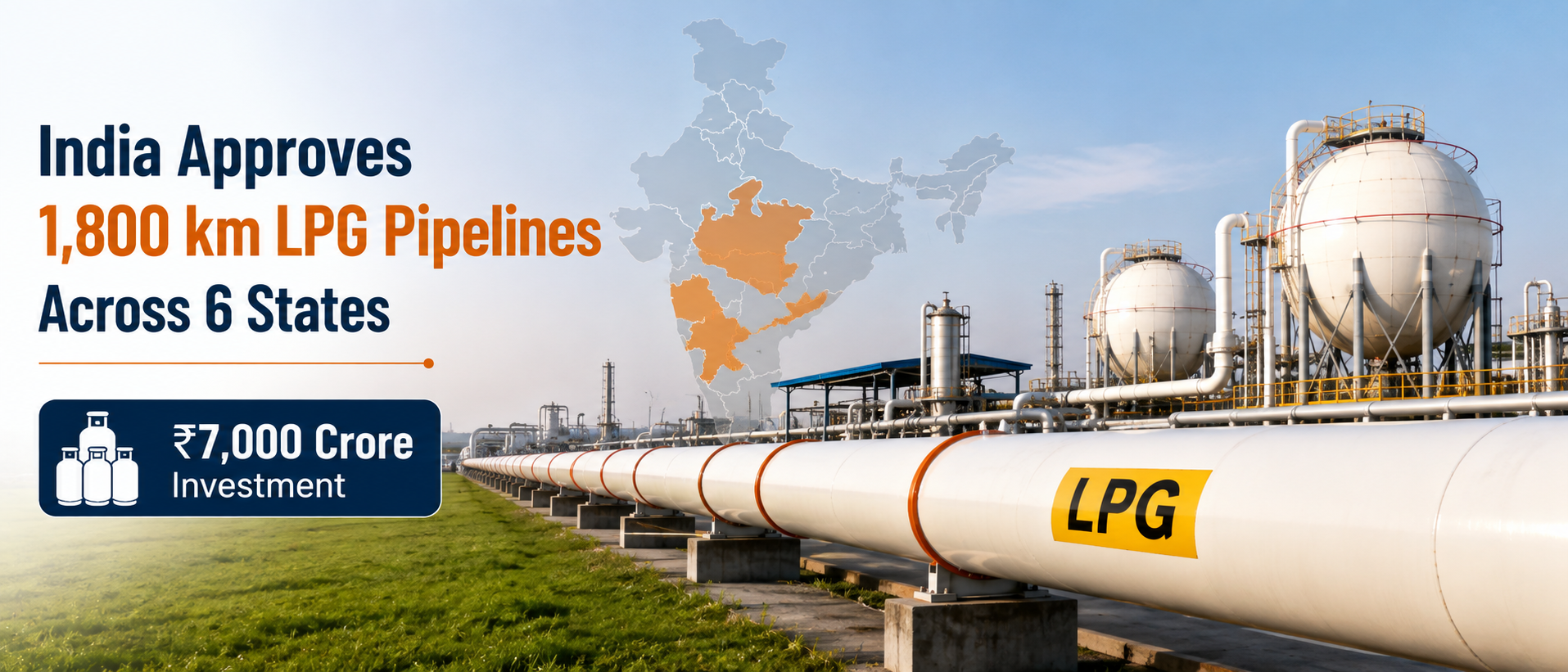 PNGRB Approves ₹7,000 Crore LPG Pipeline Expansion Across Six States