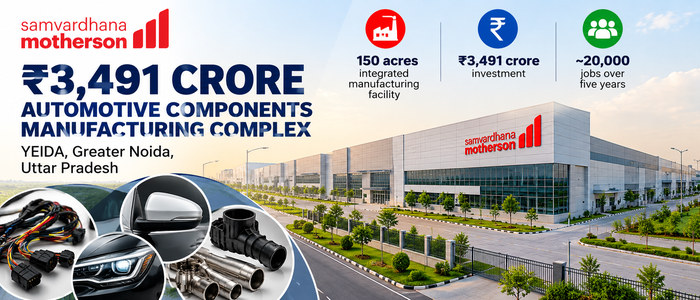 Samvardhana Motherson Plans ₹3,491 Crore Automotive Components Manufacturing Complex in Greater Noida