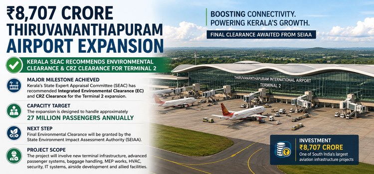 ₹8,707 Crore Thiruvananthapuram Airport Expansion Clears Key Environmental Milestone